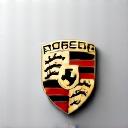 Porsche logo and text