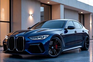 Gleaming luxury European sports car