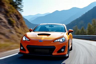 Iconic Japanese sports car on a winding road